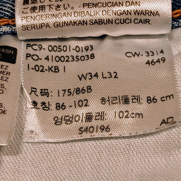 Men's Vintage Levi's '93 501 34x32 Button Front Red Tab Lt. Wash Denim Jeans EUC - Picture 11 of 16